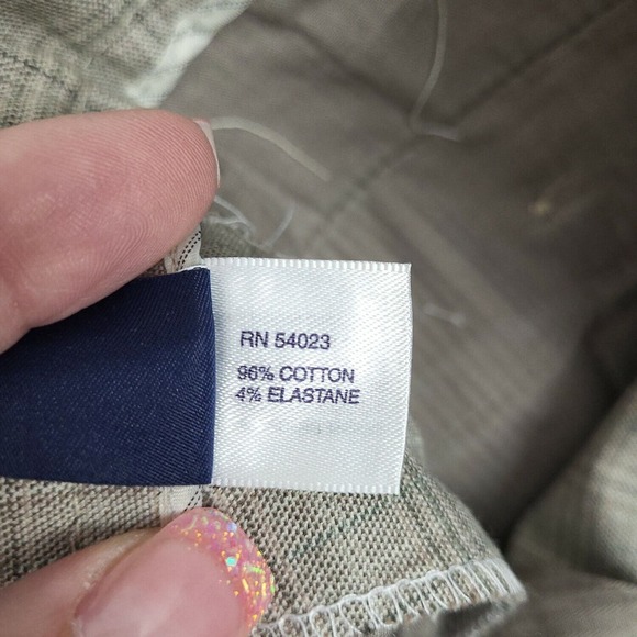 Gap Womens Tan Plaid Flat Front Slash Pocket Casual Bermuda Shorts Size 12 - Picture 5 of 10